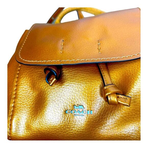 Coach Orange Leather Mini Backpack - Coach main image 13